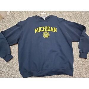Michigan Champion Eco Sweatshirt Navy XXL Michigan Cotton Blend